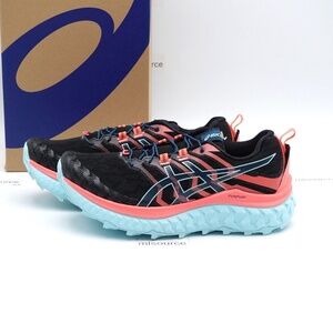 NEW ASICS Trabuco Max Trail Running Shoes 1012A901-003 Black/Coral